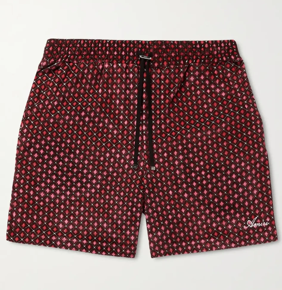 Amiri Velour Shorts Checkered patterns | Size Medium | eBay
