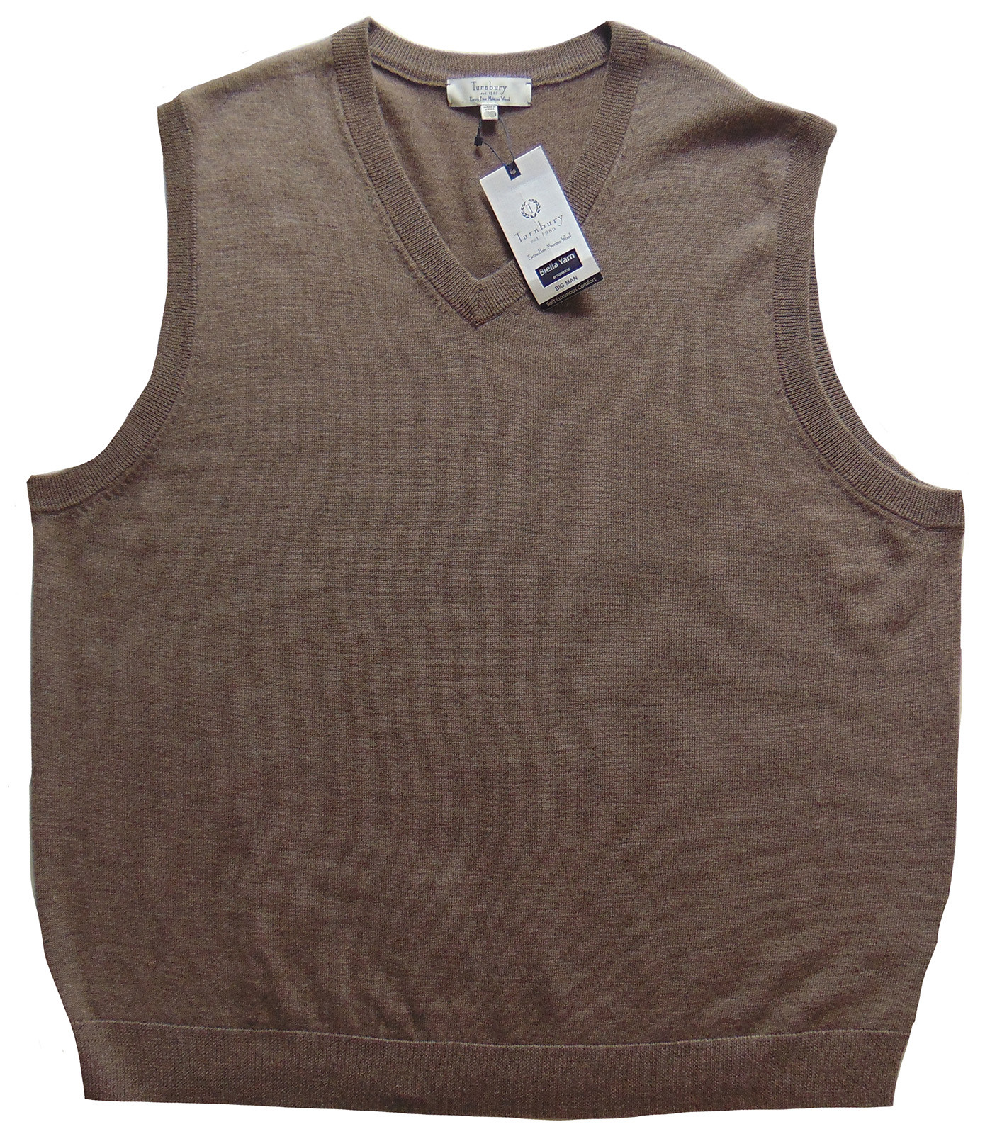 Brown Merino Wool Sweater Vest 3XLT 3XT 