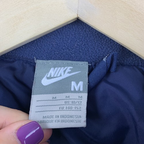 Nike Puffy Vest Insulated Youth Girls Medium Sleeveless Coat Blue Green - Picture 6 of 8