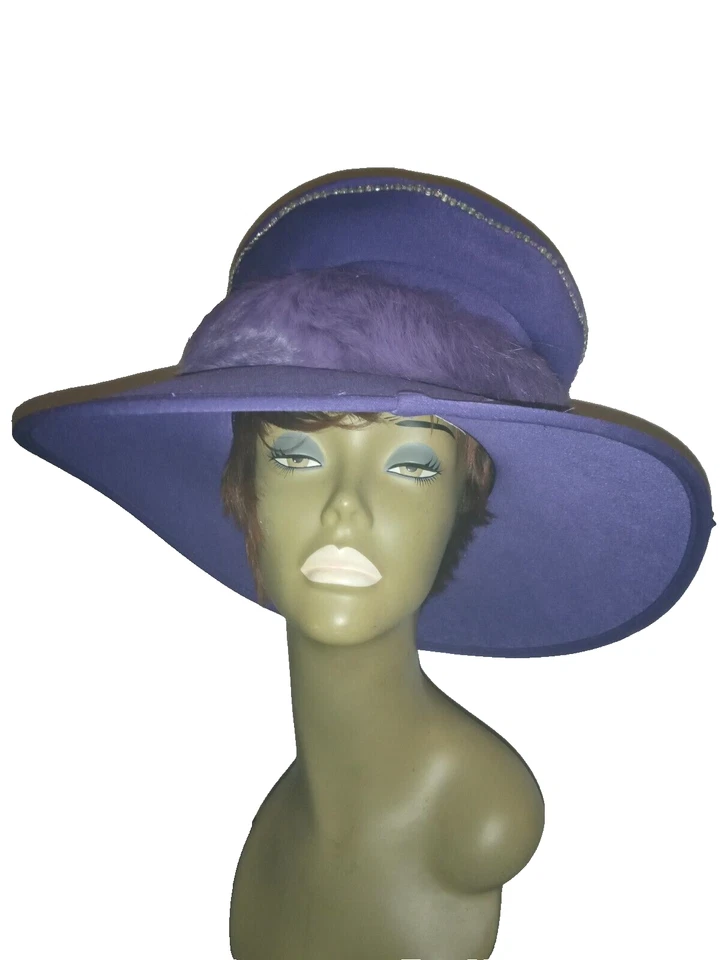 VTG MILANO Paris New York Beautiful  Church/Derby/Dress Hat XL ~ 1 lb - Image 2 of 4