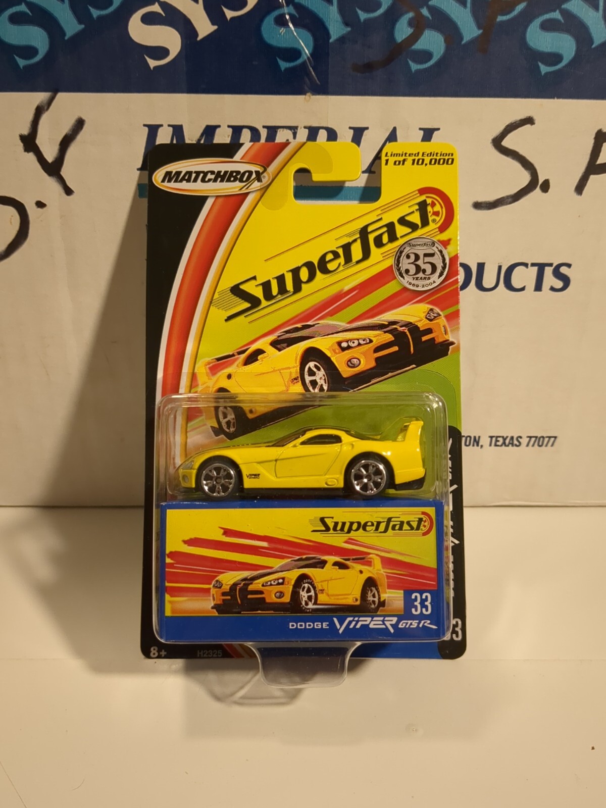 ⭐️RARE VTG 2004 Matchbox Superfast #33 Yellow Dodge Viper Gtsr 35th Anniversary