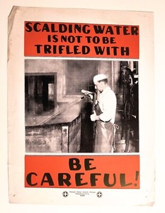 Original 1930's Poster BE CAREFUL! ... National Safety Council