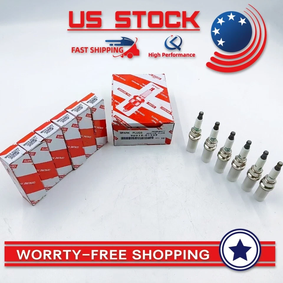 OEM For LEXUS IS250 2006-2015 New SPARK PLUG SET 90919-01249 Set of 6 - Image 2 of 4