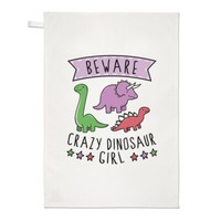 Beware VerrüCkte Dinosaurier MäDchen Geschirrtuch SpüLlappen Lustig Tiere T-Rex