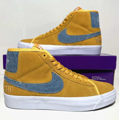 NIKE SB ZOOM BLAZER Mens Size 9.5 MId Pro GT Grant Taylor University Gold