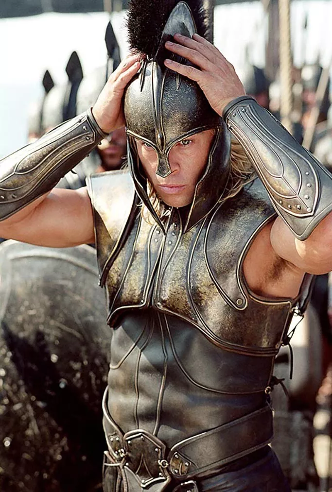 Troy 2004 Brad Pitt as Achilles hot wearing armor Photo - CL0795 | eBay