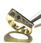 14k yellow gold 1.11ct SI1 H womens diamond cluster ring 7.9g unique ladies 7.5 — photo 7