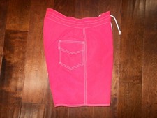 Vintage 50's 60's 70's PELI INC 3303 Rugged Swim Board Shorts Size 34 x 7 Red