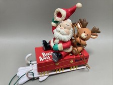 1996 McDonald’s Collectible Ornament~Santa On Sleigh Baked Apple Pie Rudolph
