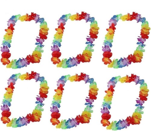 10 Hawaiian Leis Garlands Flower Necklaces Hen Stag Accessory Hawaii Party Decor - Picture 7 of 8