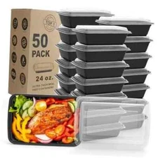 50 Pack Meal Prep Containers,  Extra-Thick Food Storage Containers 24OZ