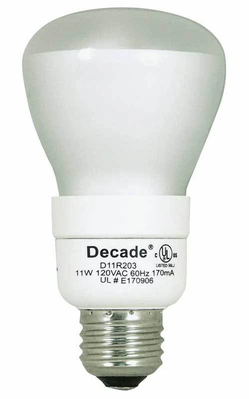 Feit Decade 11W/50W 120V R20 Frosted CFL Flood Bulb E26 Medium Base D11R203/12K - Image 2 of 2