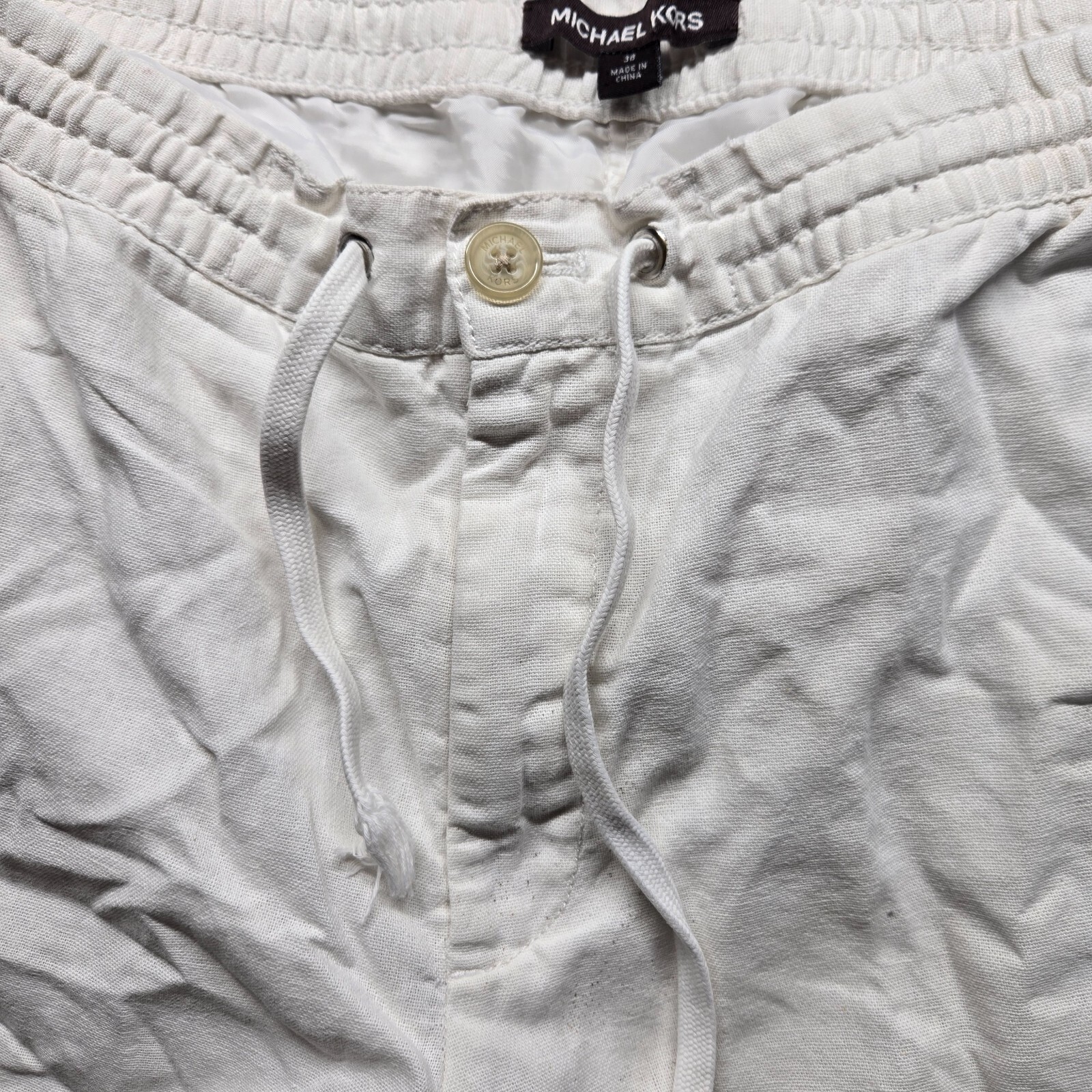 Michael Kors Shorts Solid White Flat Front Bermud… - image 3