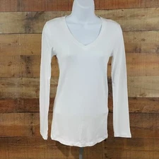 Active Basic L/S T-Shirt Women's Size S White QG15