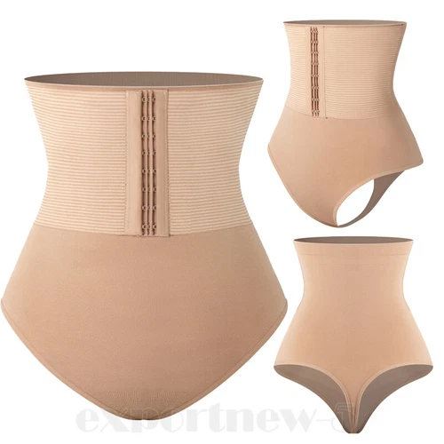 Women's Tummy Control Body Shaper High-Waist Trainer Thong Panty Boned Shapewear - Picture 24 of 33