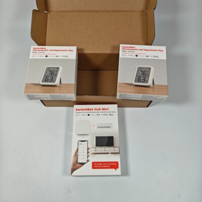 SwitchBot WiFi Thermometer Hygrometer Plus 2 Pack, Wireless Digital Indoor Tempe