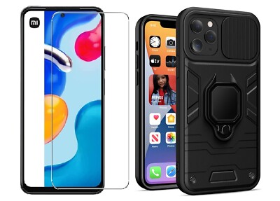Case Cover Magnet+Tempered Glass for Xiaomi Redmi Note 11/11S/12 Pro 4G