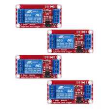 4Pcs DC 12V Relay Module 1 Channel Relay Board with Optocoupler Isolation