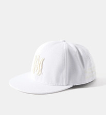 Amiri Logo Embroidered Men's White Fitted Baseball Cap Size S 6 3/4