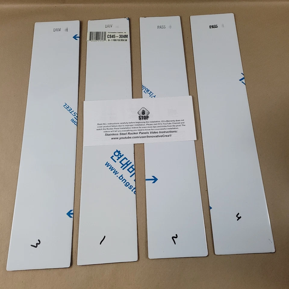 Innovative Creations CS45-304M moldura de poste de pilar de acero inoxidable Ford F150 2004-11 doble Foto 2 de 4