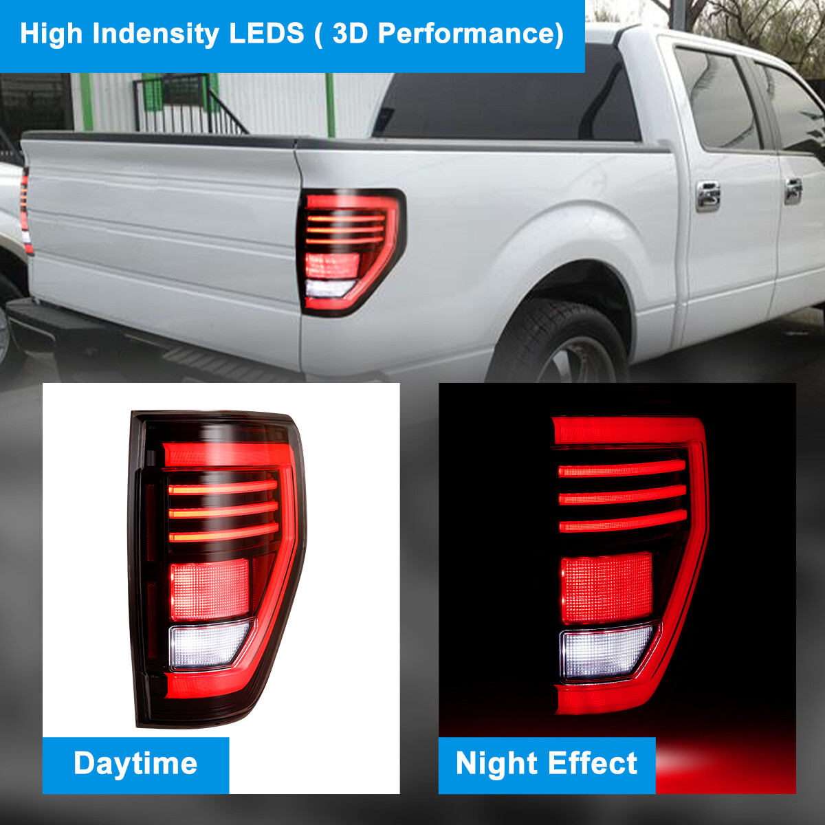 Julypanda Rear Tail Lights Brake Lamps Red Lens W/o Bulbs - Foto 3
