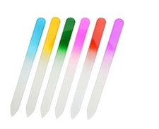 6-Pack Glass Nail File Set Double Sided Manicure Tools w/ Storage Case Washable