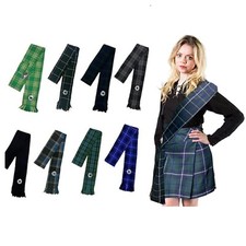 AAR Womens Tartan Clan Sashes Ladies Brooch Scottish Highland - 90 x 10.5 Inc...