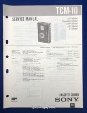 Original Sony TCM-10 / Cassette Corder Service Manual