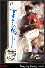 2002 Bowman Autographs #BAJLW Jerome Williams ON CARD AUTO GIANTS