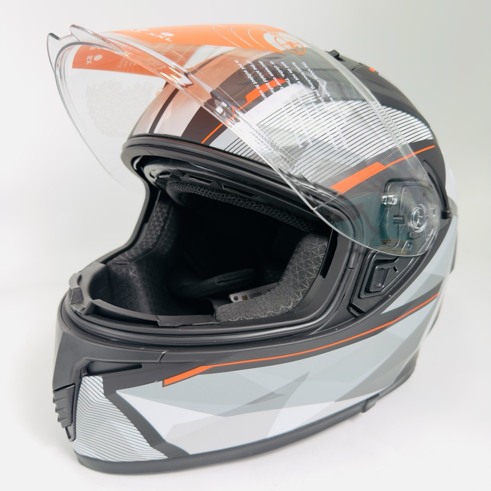 Full Face Dual Visor Motorcycle Helmet DOT Certified Gray Ad