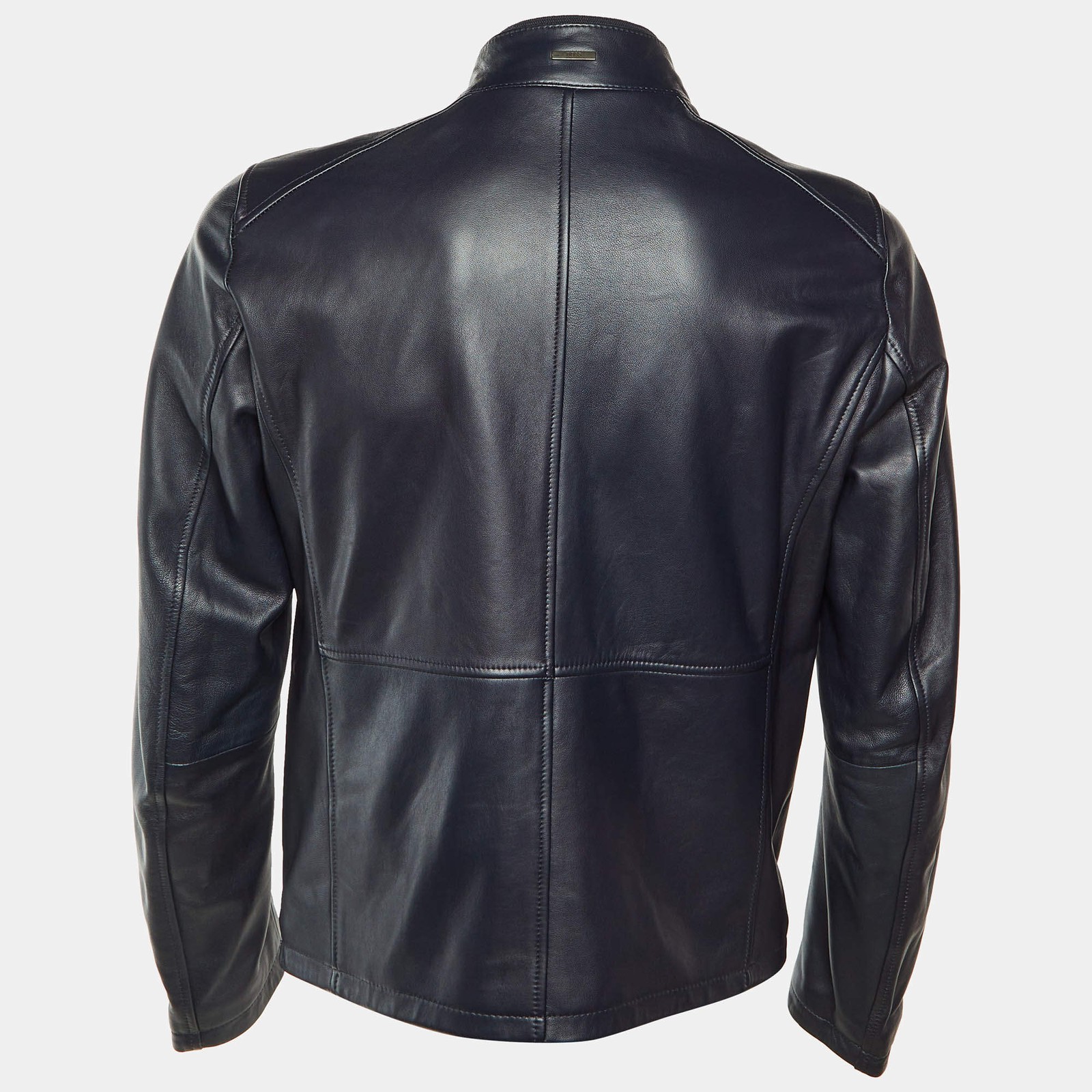 Boss By Hugo Boss Midnight Blue Leather Jacket M thumbnail 2