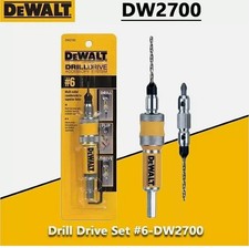 DEWALT DW2700 #6 Drill Complete Unit 6mm Drill Bit Set Countersink Wood Stock UK
