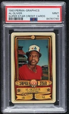 1983 Perma-Graphics/Topps Credit Cards Al Oliver #150-SSN8310 PSA 9 MINT