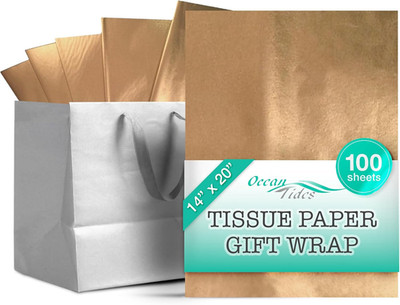 100 Sheets (14 x 20 Inches) Christmas Wrapping Paper   Gift Wrapping Tissue Pape