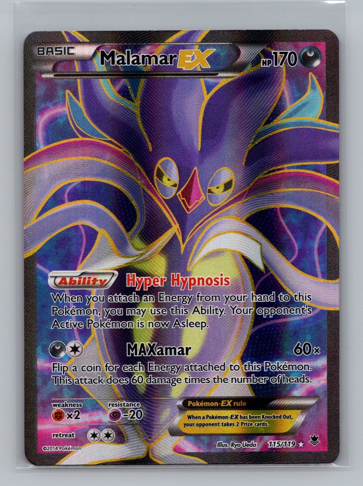 Pokemon XY - Phantom Forces Malamar EX Full Art - NM #115/119 10774