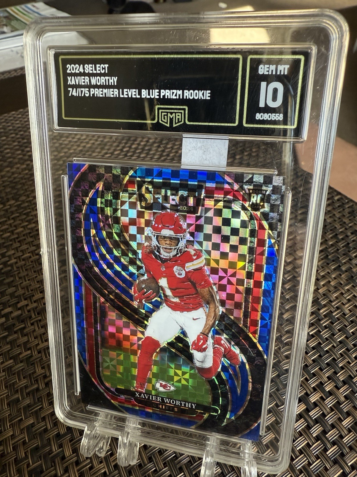 2024 PANINI SELECT BLUE PRIZM #119 XAVIER WORTHY ROOKIE RC 140/175 PSA 10