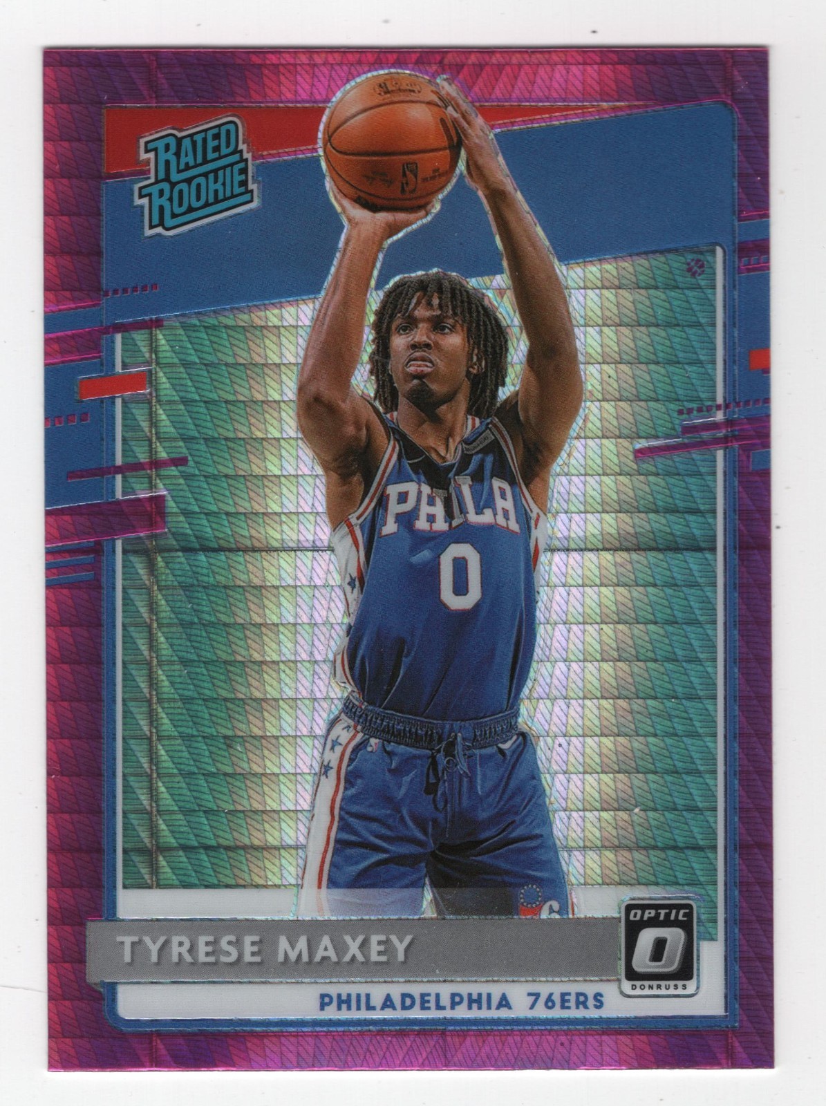 2020-21 Donruss Optic - Rated Rookie Tyrese Maxey #171 Pink Hyper Prizm (RC)