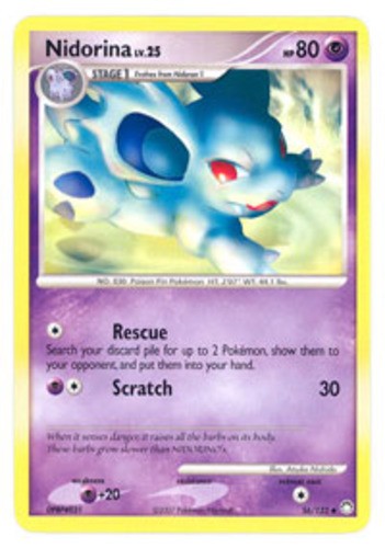 Nidorina - 56/123 - Uncommon NM, English Pokemon Mysterious Treasures