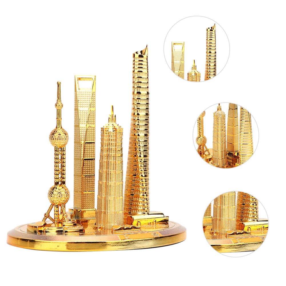 (3)Shanghai Building Collection Model Oriental Pearl Tower Global Financial BL