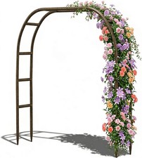 Thickened Metal Garden Arch, 7.8 Ft High X 5.5 Ft Wide Heavy-Duty Arbor with 16M