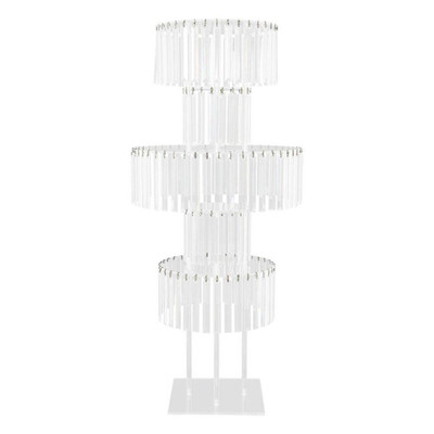 43.3 In. H, Clear 5-Tier Acrylic Decorative Stand Wedding Party Event Tabletop C