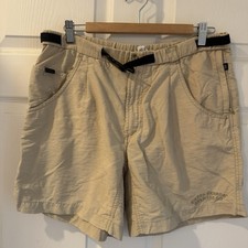 Columbia Sportswear Hiking Shorts Men's Sz L Khaki Tan Belted Outdoors