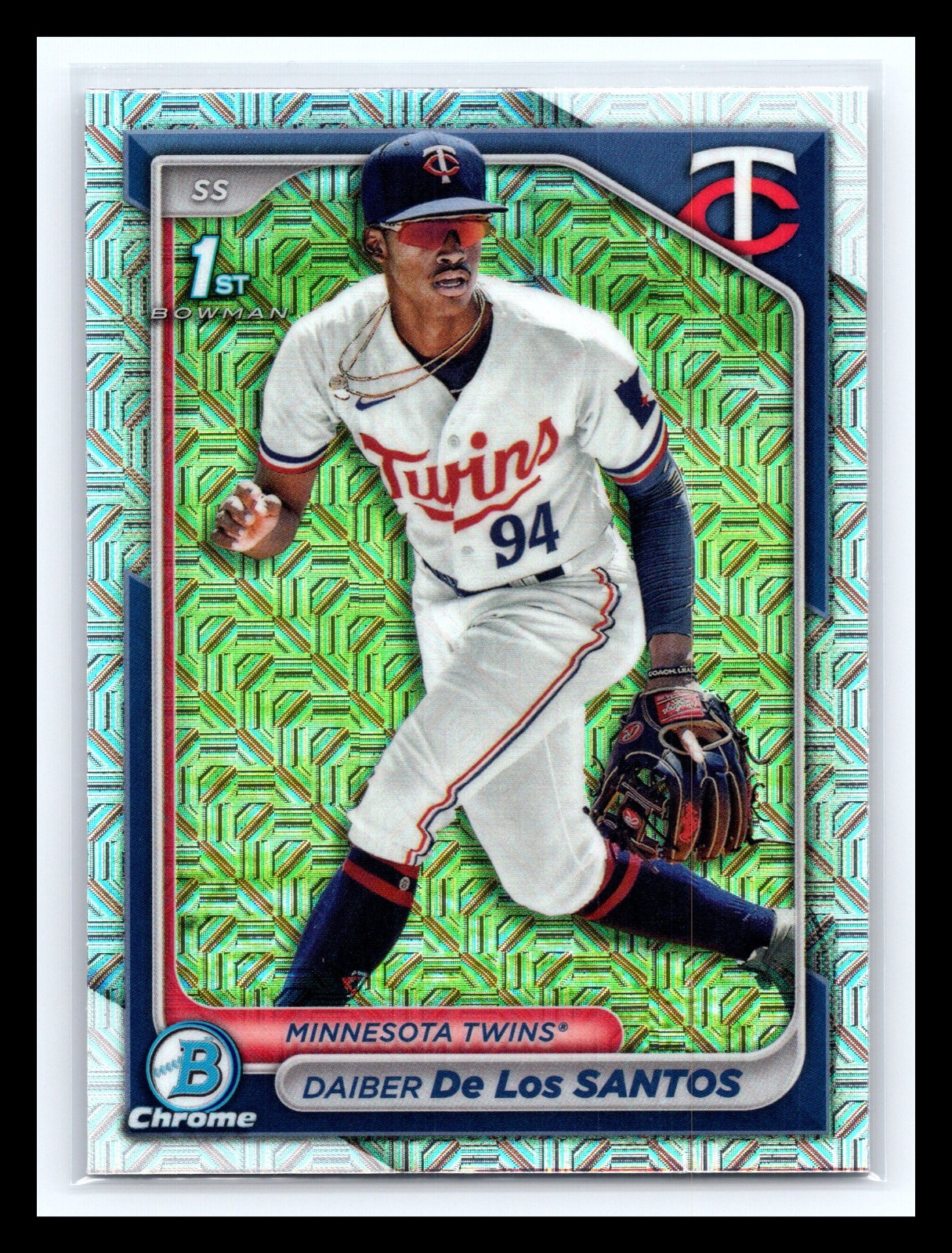 💥 Daiber De Los Santos 2024 1st Bowman Chrome Mojo Refractor RC # 185
