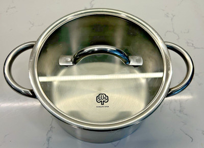 Schulte-Ufer Stainless Steel 18/10 4Qt pot w/Lid   Induction Gas Elec