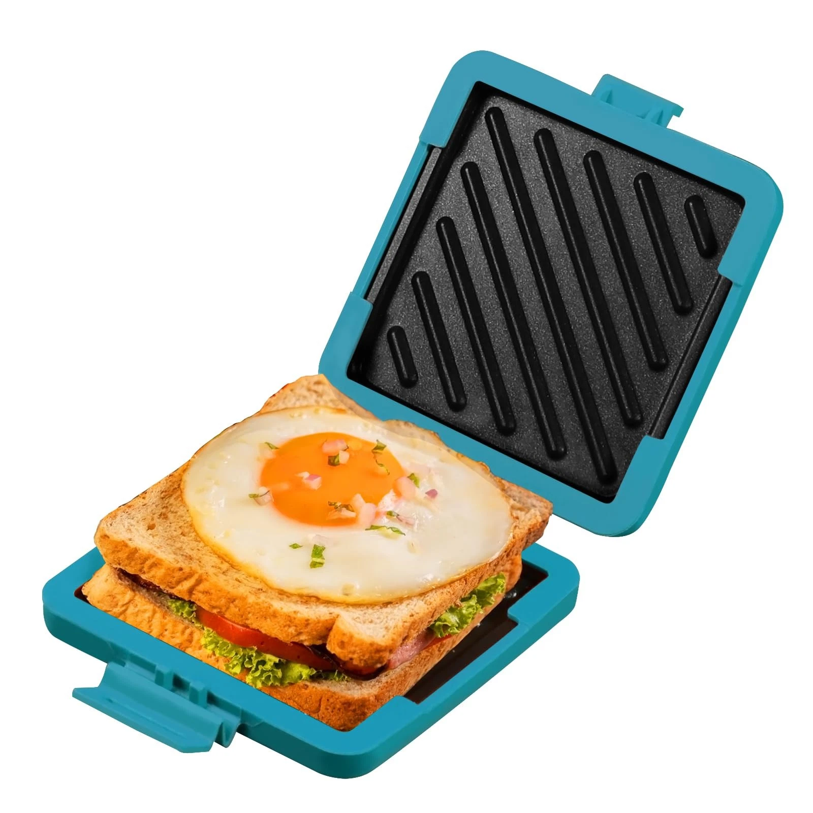 Toaster,Microwave Toaster, Sandwich Maker, Panini Maker, Dishwasher Safe,NO E...