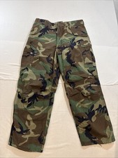 Vintage U.S. Military Camo Woodland Combat Trousers Cargo Pants Mens Size L
