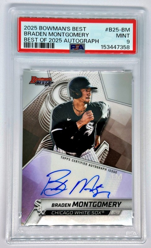 Braden Montgomery 2025 Bowman's Best AUTO #B25-BM - PSA9