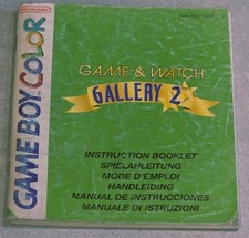 Manual Only Game Watch Gallery 2 Gameboy Game Boy Color