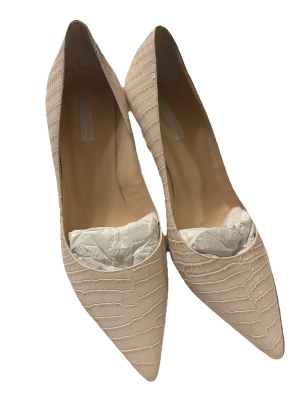 Tara Grinna 'Layla' Light Pink Embossed Leather Pump Heels Women's Size 38.5