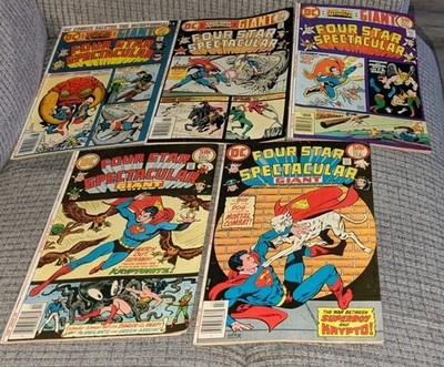 1970s 80s Vintage Lot of 5 Four Star Spectaculars DC Comic Books Readers B16